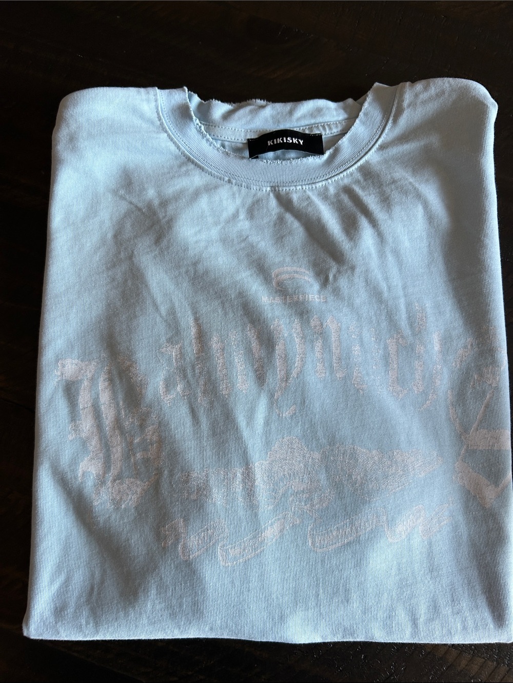 KIKISKY Men's Oversized White Graphic Crewneck T-Shirt